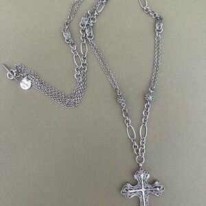 Lois Hill Sterling Silver Cross Pendant Necklace